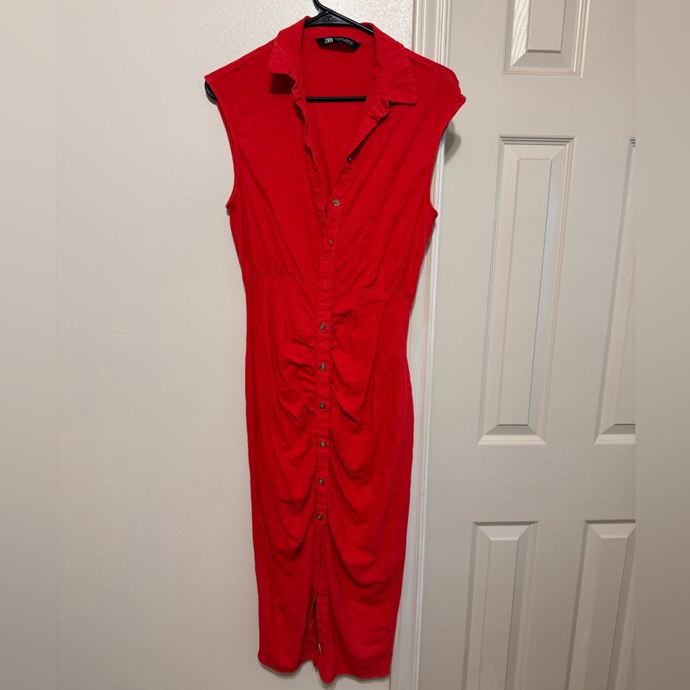Red M Zara dress